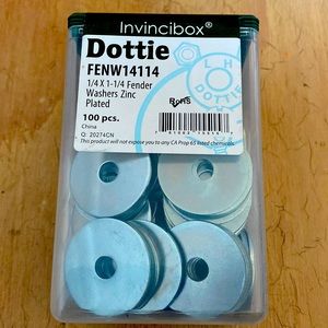 NEW!! 1/4 X 1 - 1/4 Fender Washers Zinc Plated 100pcs